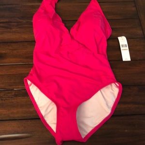 Pink One Piece Bathing Suit